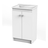 Vanitory 48x36 Bacha Recta Mármol Sintético Mueble Baño