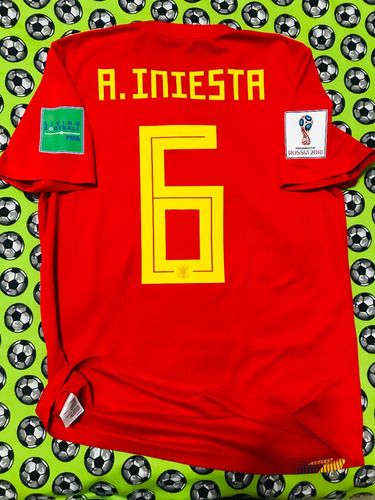 Jersey adidas Seleccion España Mundial 2018 Andres Iniesta L