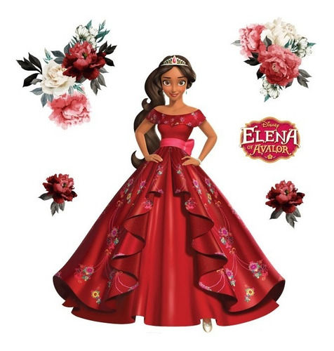 Decoracion Cuarto Niña Princesa Elena De Avalor Vinil 80x60