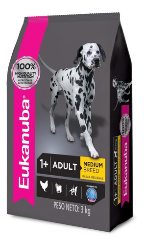 Eukanuba Medium Breed Adulto 3kg Traviesos Petª