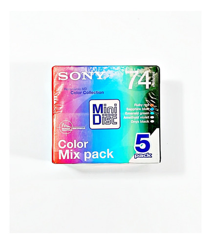 Pack 05 Mini Disc Sony 74 Min Recordable - Color Collection