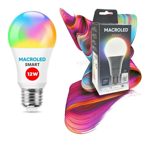 Lampara/bulbo Led A60 Macroled 12w E27 Smart Rgb Andriod/ios