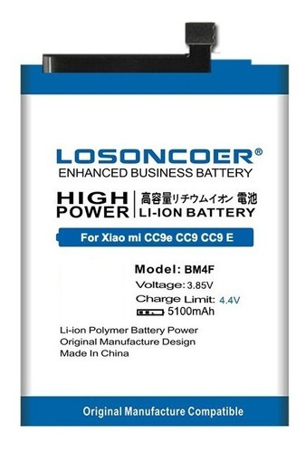 Bateria Losoncoer P/ Xiaomi Bm4f Mi A3 Mi-a3 Mia3 Cc9 Cc9e 