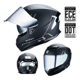 Hax Helmets. Casco Moto Integral Dot + Ece 06. Force Negro Color Plateado Tamaño Del Casco S - Chico