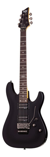 Guitarra Eléctrica Schecter Sgr C-1 Fr De Tilo Midnight Satin Black Satin Con Diapasón De Palo De Rosa