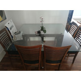 Mesa De Jantar Quadrada - 1,5m X 1,5m + 8 Cadeiras