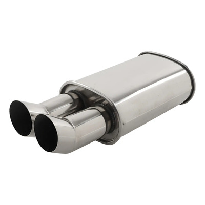 Silenciador De Escape De Doble Salida De 64 Mm Para Acero In