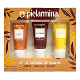 Set Crema De Manos Argán, Castaña Y Cobre 80g C/u Pielarmina