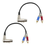 2 Piezas Xlr Hembra A Rca Doble Macho Y Divisor Splitter De