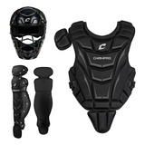 Equipo Catcher Beisbol Champro Helmax 2.0 Negro Juvenil