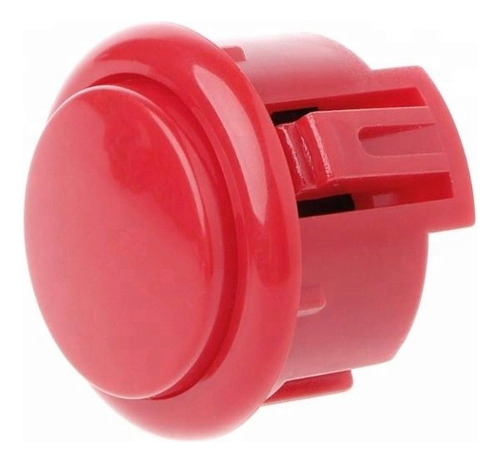 Boton Arcade 33mm Tipo Sanwa Colores Retro Push P/ Consolas Color Rojo