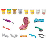 Play-doh Dentista Bromista,  Grande, 10 Herramientas, 8 Lata