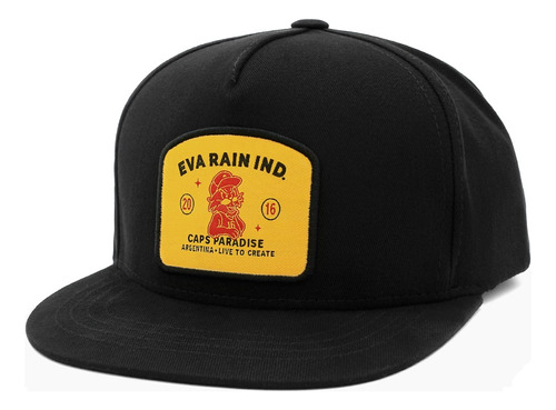 Gorra Plana Snapback Flat Negro Classic Eva Rain Club®