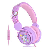 Auriculares Niños Escuela, Auriculares Con Cable Unicornio