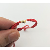 Pulsera Para Bebe Corazón En 100% Oro 18k - 750 Tejida 