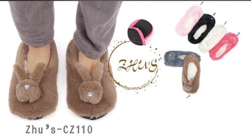 Pantufla De Conejo Para Dama Peque De 12 Pz