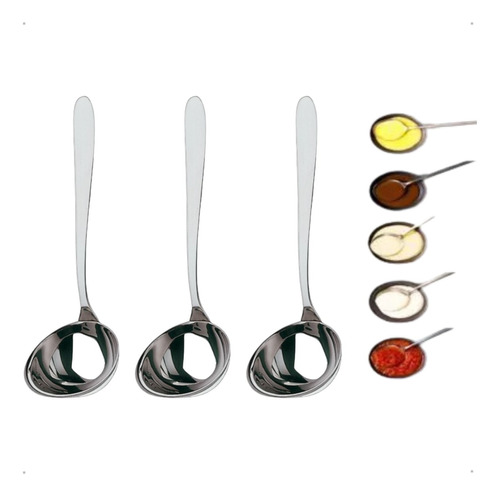 Kit 3 Concha Pequena Para Servir Molho Caldo Metal Inox