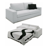 Sillon Cama Sofa 2 Plazas 1/2 En Chenille Automatico Moderno