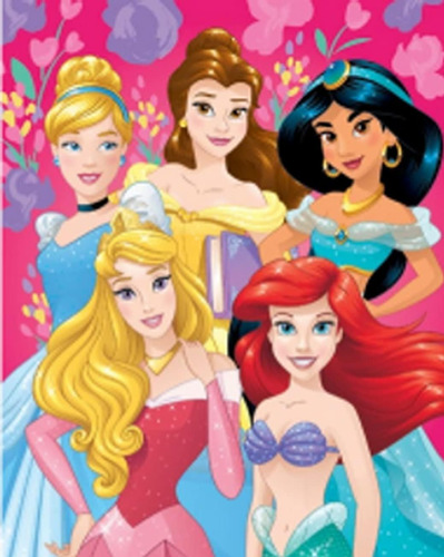 Princesa Ariel Sirena Rapunzel Manta De Tacto Seda 40 X 50
