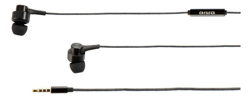 Audífonos Manos Libre  Aiwa 1 Negro Con Cable / Microfono Vc