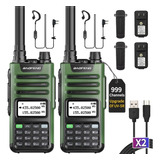 2 Radios Baofeng Uv-13 Pro Vhf Uhf Uhf Con Manos Libres Set-
