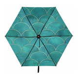 Sombrilla O Paraguas - Mermaid Green Cartoon Parasol Compact