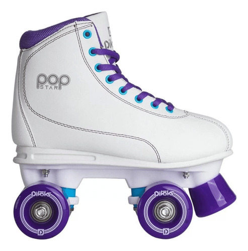 Patins Quad Divoks Pop Star Branco/roxo