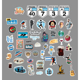 Packx49 Stickers Argentina Vinilos Calcos Termos Compu