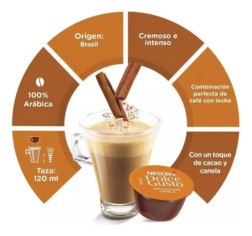 Dolce Gusto Mochaccino Canela X 3 Unid.
