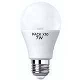 Pack X10 Lampara Led Nova 7w Bajo Consumo Luz Fria/calida