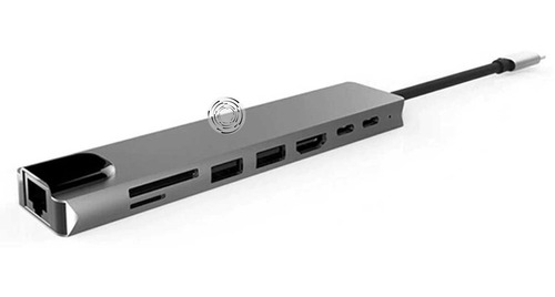 Adaptador Hub Para Macbook Air M1 M2 8 Em 1 Usb-c Hdmi 4k