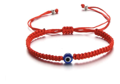 Pulsera Trenzada Con Ojo Turco Hilo Rojo Amuleto Protección