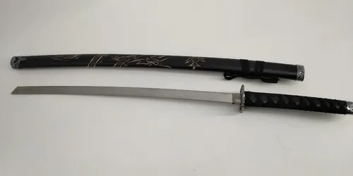 Espada Katana Samurai Dragão Esculpido 100cm