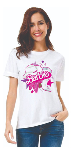 Playera Barbie - Vaquera Logo  - Playera Para Dama Y Niña