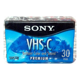 Compact Video Cassette Vhs-c Sony Premium Tc-30 Minute 90 Ep