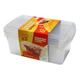 Organizador X3 Multiuso 6lts Caja Plastico Tapa  Zapatos