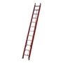 Escalera Extensible Dieléctrica Lusqtoff Le212die Con 24 Escalones Naranja
