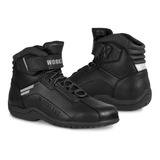 Botas Hombre Motociclista Biker Touring Wkl 80017 Negro