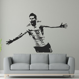 Vinilo De Corte Futbol Messi Gol Argentina 120x80cm