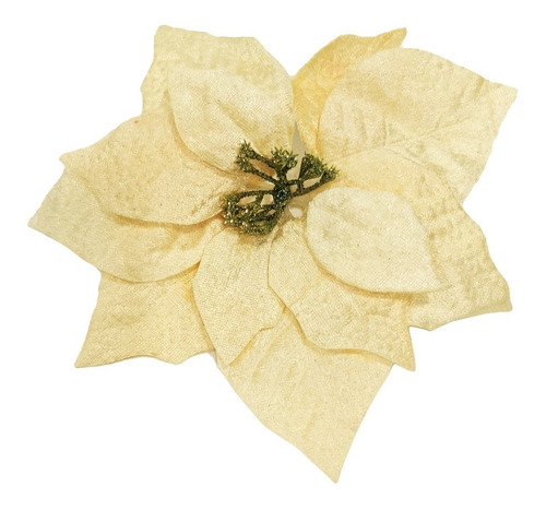 Flor Adorno Arbol De Navidad Oro 25 Cm X12 - Sheshu Navidad