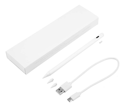 Lápiz Capacitivo Compatible Con Apple iPad 2018-2021 Blanco