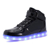 Zapatillas Conluz Led Para Niños Hombres Recargables Por Usb