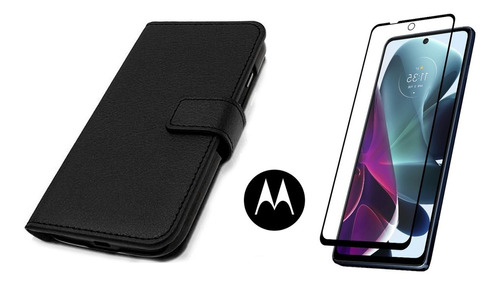 Capa Capinha Carteira + Película 3d Para Modelos Motorola