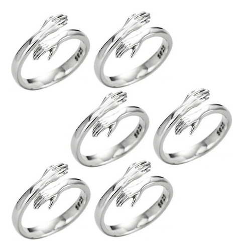 6 Anillos De Abrazo De Tamaño Ajustable Para Regalo De Parej