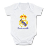 Mameluco Bebe Escudo Y Nombre Real Madrid