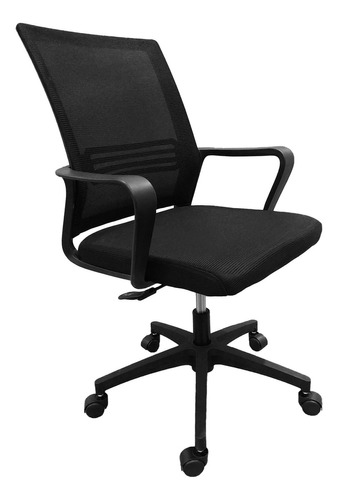 Silla De Escritorio Consulogo 2301 Ergonómica  Negra Con Tapizado De Mesh