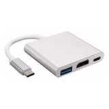 Adaptador Otg Mhl Tipo-c Para Hdmi Tipo-c Fêmea Usb-a