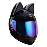 Cascos De Moto Con Orejas De Gato Para Hombre Y Mujer Hn