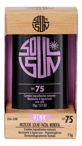 Protetor Solar Soul Sun Fps 75 Facial Mineral Vegano Colors