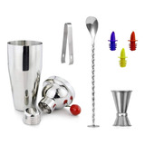 Set Bartender Kit Coctelera Vaso Shaker Preparar Bebibas Bar